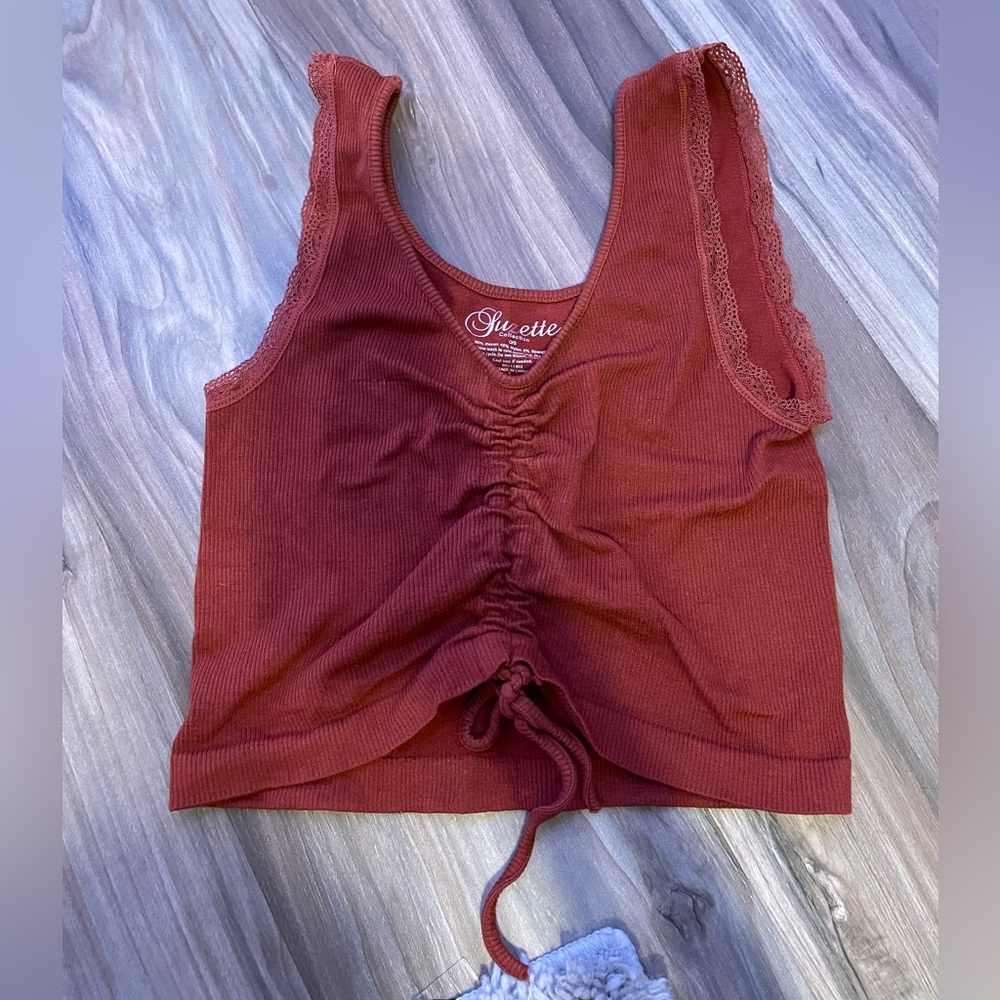 luzette burnt orange tank top